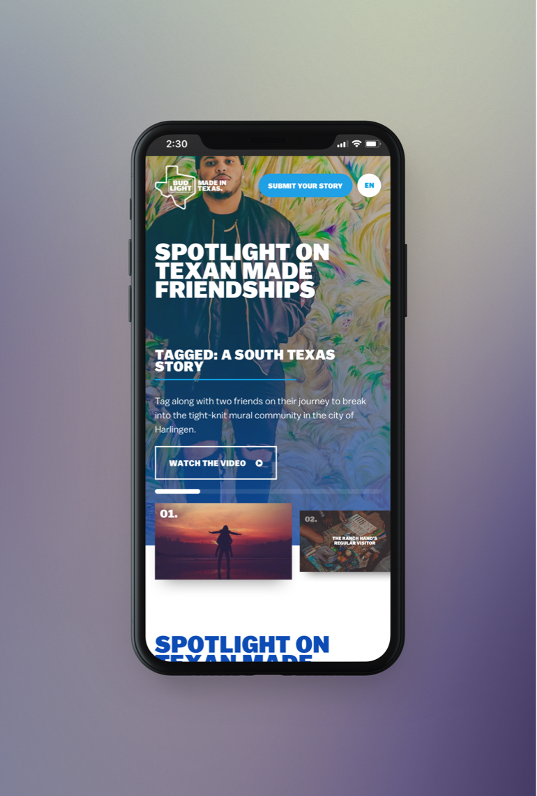 Bud Light Spotlight hero on iPhone